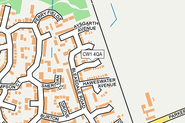 CW1 4QA map - OS OpenMap – Local (Ordnance Survey)