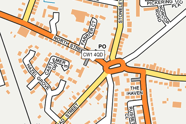 CW1 4QD map - OS OpenMap – Local (Ordnance Survey)