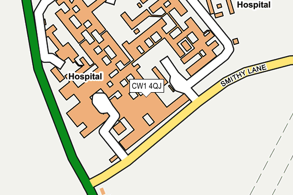 CW1 4QJ map - OS OpenMap – Local (Ordnance Survey)