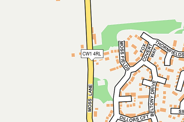 CW1 4RL map - OS OpenMap – Local (Ordnance Survey)