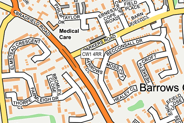 CW1 4RR map - OS OpenMap – Local (Ordnance Survey)