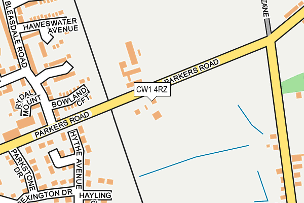 CW1 4RZ map - OS OpenMap – Local (Ordnance Survey)