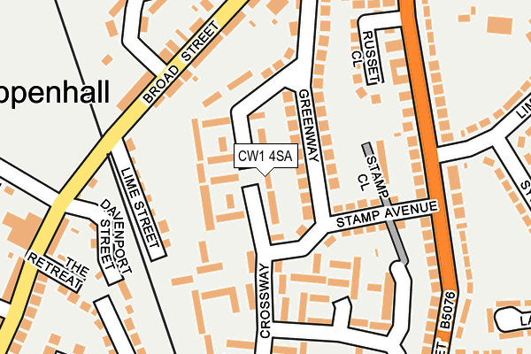 CW1 4SA map - OS OpenMap – Local (Ordnance Survey)