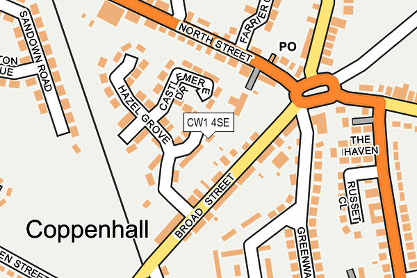 CW1 4SE map - OS OpenMap – Local (Ordnance Survey)