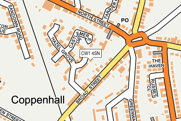 CW1 4SN map - OS OpenMap – Local (Ordnance Survey)