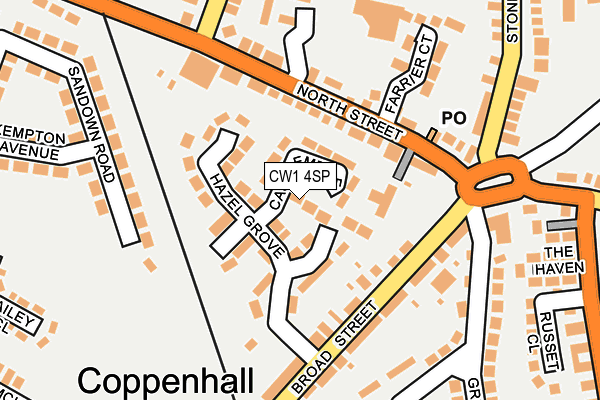 CW1 4SP map - OS OpenMap – Local (Ordnance Survey)