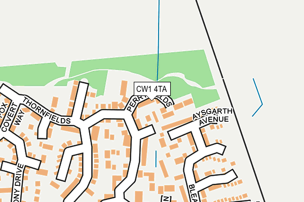 CW1 4TA map - OS OpenMap – Local (Ordnance Survey)