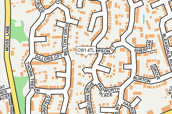 CW1 4TL map - OS OpenMap – Local (Ordnance Survey)