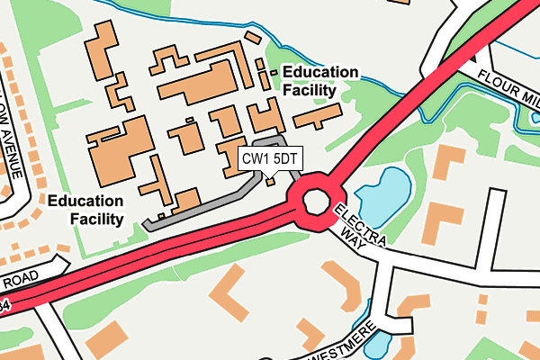 CW1 5DT map - OS OpenMap – Local (Ordnance Survey)