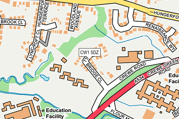 CW1 5DZ map - OS OpenMap – Local (Ordnance Survey)