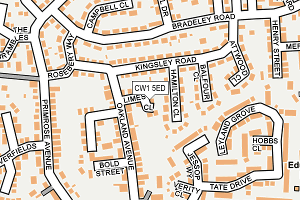 CW1 5ED map - OS OpenMap – Local (Ordnance Survey)