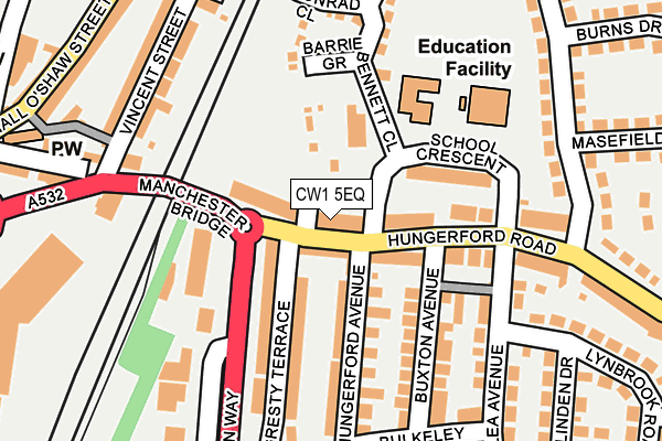 CW1 5EQ map - OS OpenMap – Local (Ordnance Survey)