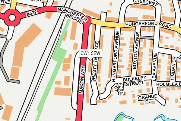 CW1 5EW map - OS OpenMap – Local (Ordnance Survey)