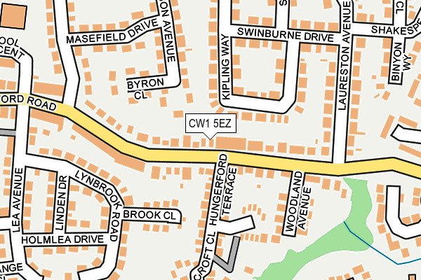 CW1 5EZ map - OS OpenMap – Local (Ordnance Survey)