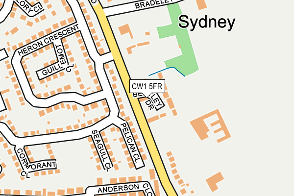CW1 5FR map - OS OpenMap – Local (Ordnance Survey)