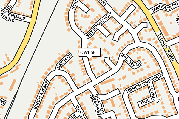 CW1 5FT map - OS OpenMap – Local (Ordnance Survey)