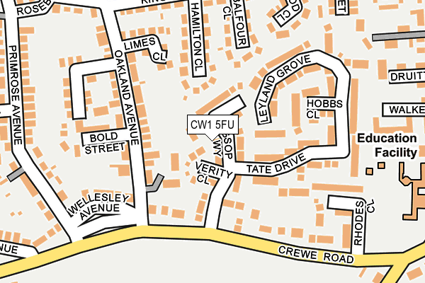 CW1 5FU map - OS OpenMap – Local (Ordnance Survey)