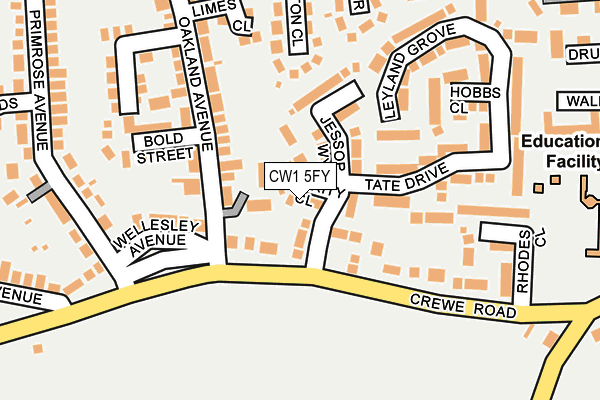 CW1 5FY map - OS OpenMap – Local (Ordnance Survey)