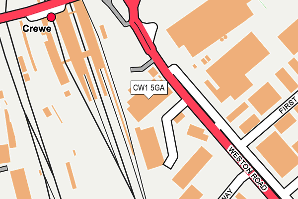 CW1 5GA map - OS OpenMap – Local (Ordnance Survey)
