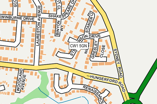 CW1 5GN map - OS OpenMap – Local (Ordnance Survey)