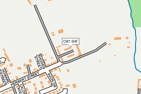 CW1 5HF map - OS OpenMap – Local (Ordnance Survey)