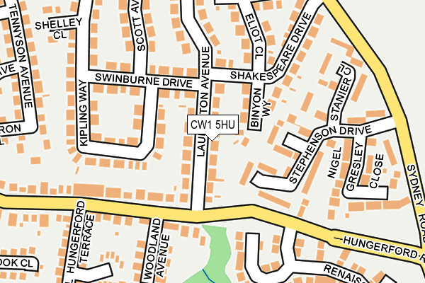CW1 5HU map - OS OpenMap – Local (Ordnance Survey)