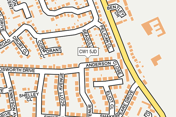 CW1 5JD map - OS OpenMap – Local (Ordnance Survey)