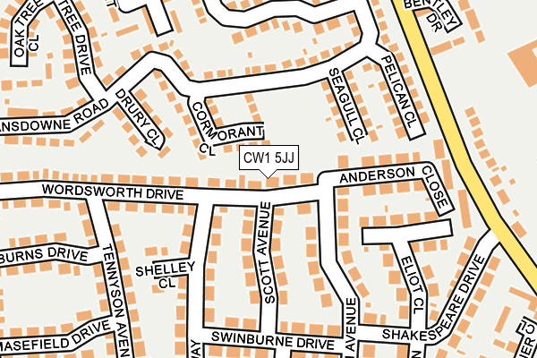 CW1 5JJ map - OS OpenMap – Local (Ordnance Survey)