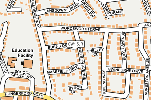 CW1 5JR map - OS OpenMap – Local (Ordnance Survey)