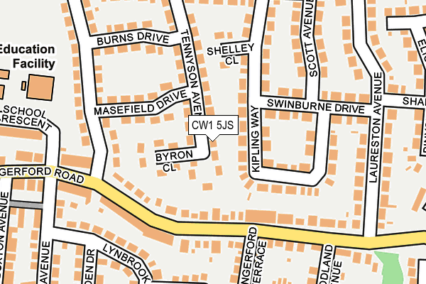 CW1 5JS map - OS OpenMap – Local (Ordnance Survey)