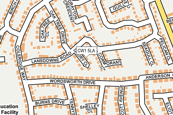 CW1 5LA map - OS OpenMap – Local (Ordnance Survey)