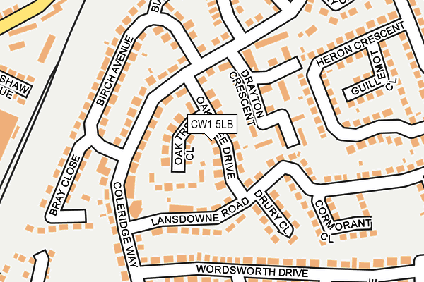 CW1 5LB map - OS OpenMap – Local (Ordnance Survey)