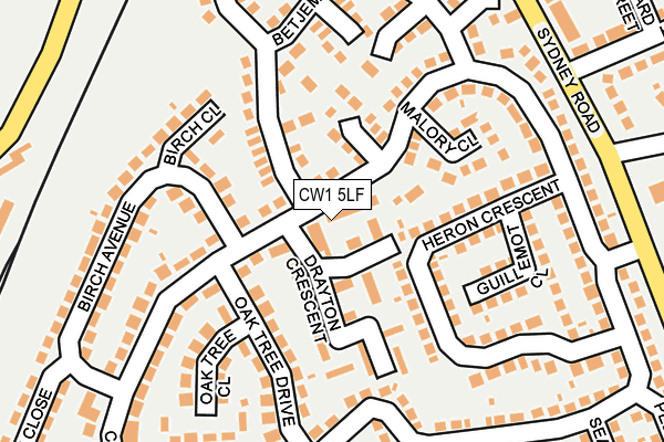 CW1 5LF map - OS OpenMap – Local (Ordnance Survey)