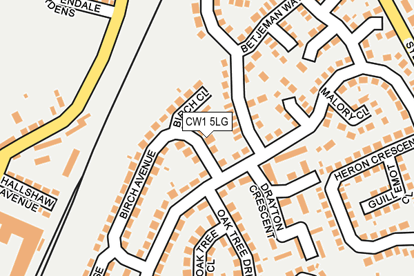 CW1 5LG map - OS OpenMap – Local (Ordnance Survey)