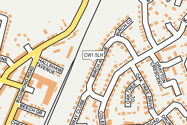 CW1 5LH map - OS OpenMap – Local (Ordnance Survey)