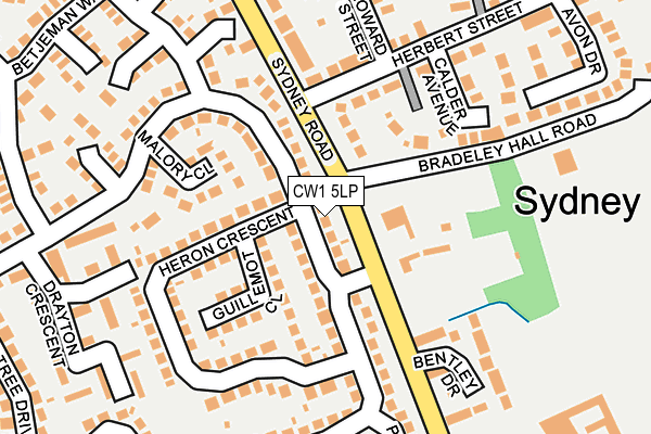 CW1 5LP map - OS OpenMap – Local (Ordnance Survey)