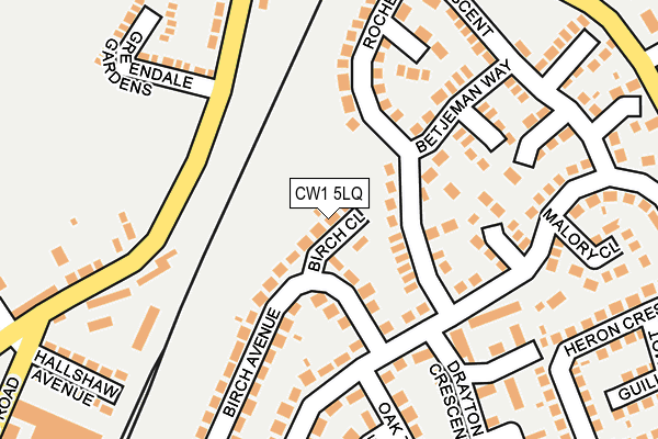 CW1 5LQ map - OS OpenMap – Local (Ordnance Survey)