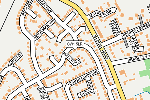 CW1 5LR map - OS OpenMap – Local (Ordnance Survey)