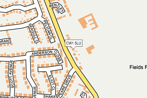 CW1 5LU map - OS OpenMap – Local (Ordnance Survey)