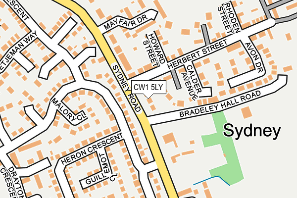 CW1 5LY map - OS OpenMap – Local (Ordnance Survey)