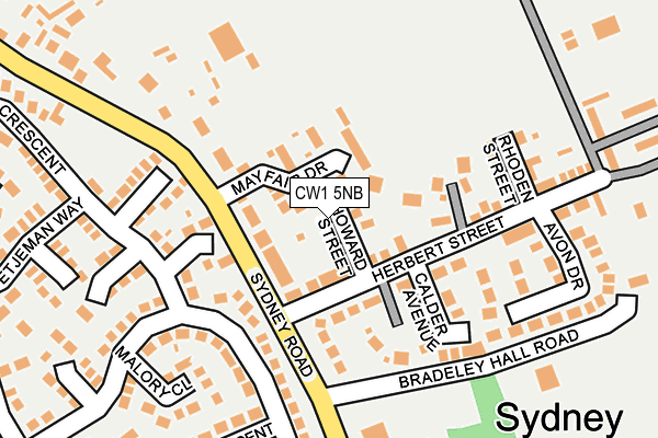 CW1 5NB map - OS OpenMap – Local (Ordnance Survey)