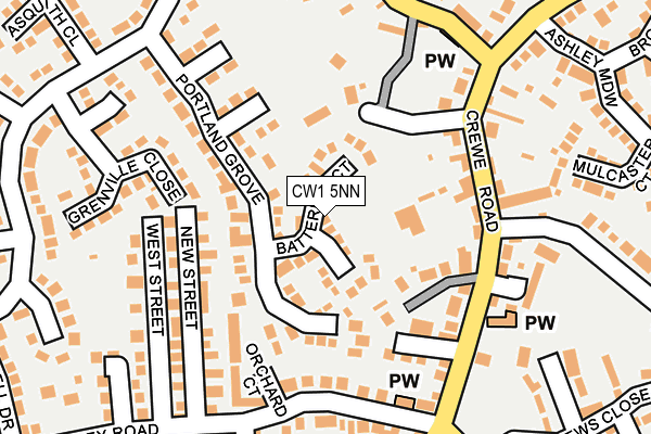 CW1 5NN map - OS OpenMap – Local (Ordnance Survey)