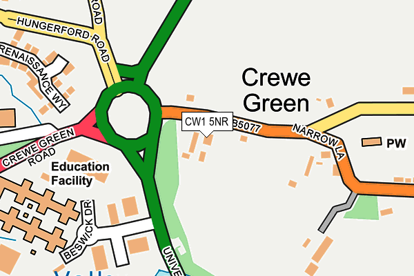 CW1 5NR map - OS OpenMap – Local (Ordnance Survey)