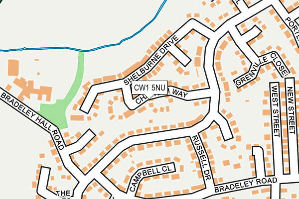CW1 5NU map - OS OpenMap – Local (Ordnance Survey)
