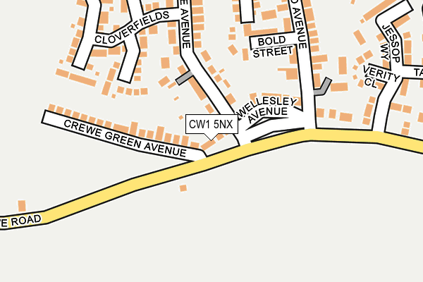 CW1 5NX map - OS OpenMap – Local (Ordnance Survey)