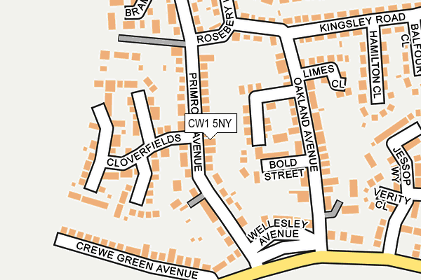 CW1 5NY map - OS OpenMap – Local (Ordnance Survey)