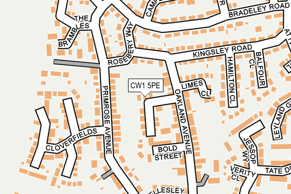 CW1 5PE map - OS OpenMap – Local (Ordnance Survey)