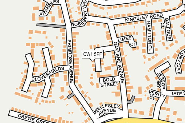 CW1 5PF map - OS OpenMap – Local (Ordnance Survey)