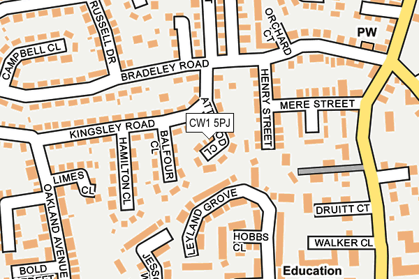 CW1 5PJ map - OS OpenMap – Local (Ordnance Survey)