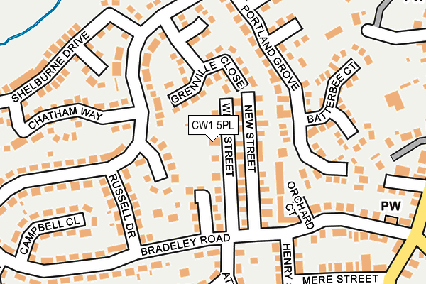 CW1 5PL map - OS OpenMap – Local (Ordnance Survey)